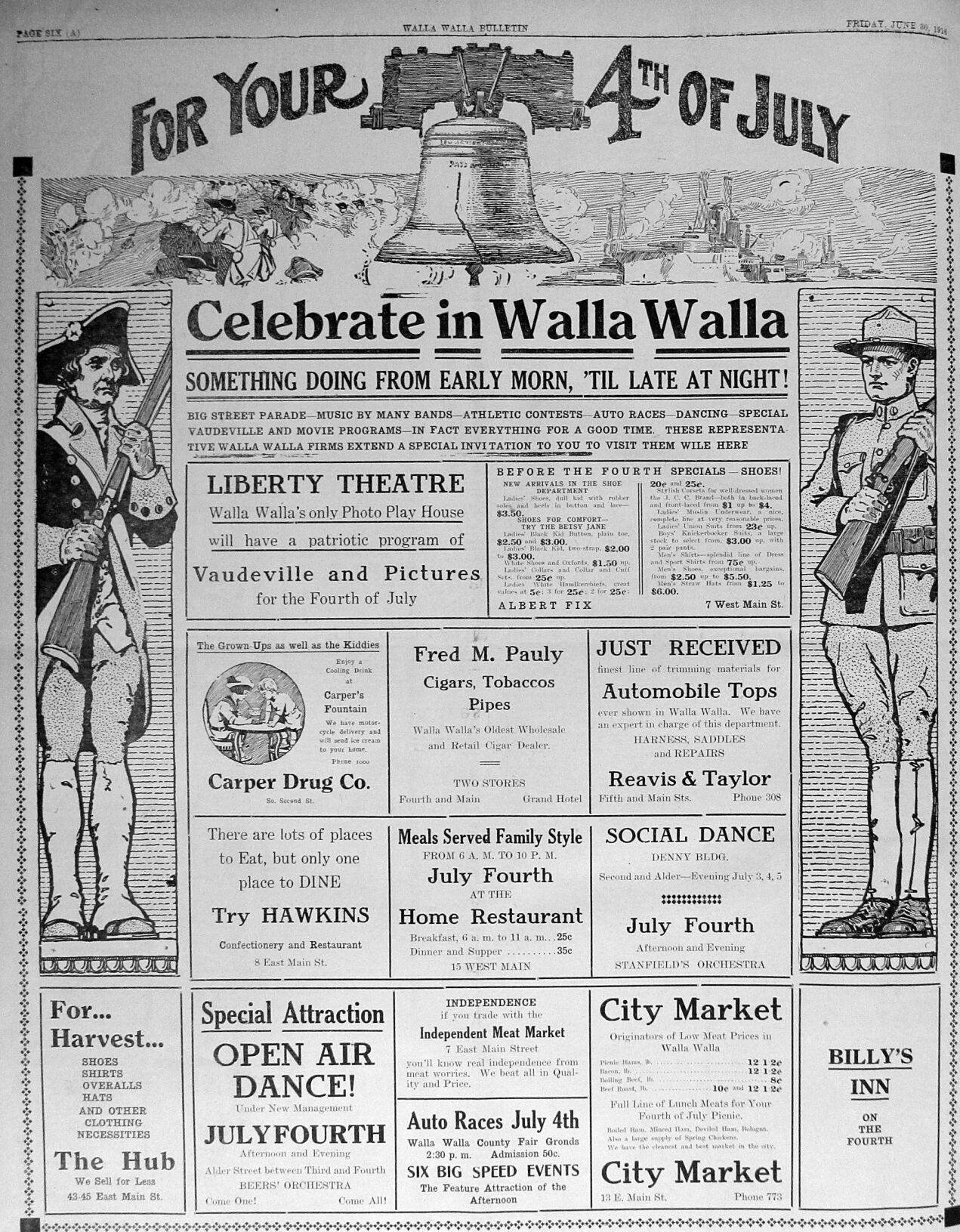 Fourth of July events, 1916